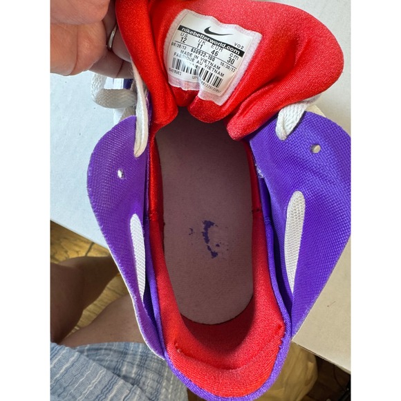 Vintage Nike Air Zoom Mens Huarache 2K4 High Top Basketball Shoes White‎ Purple main image 5